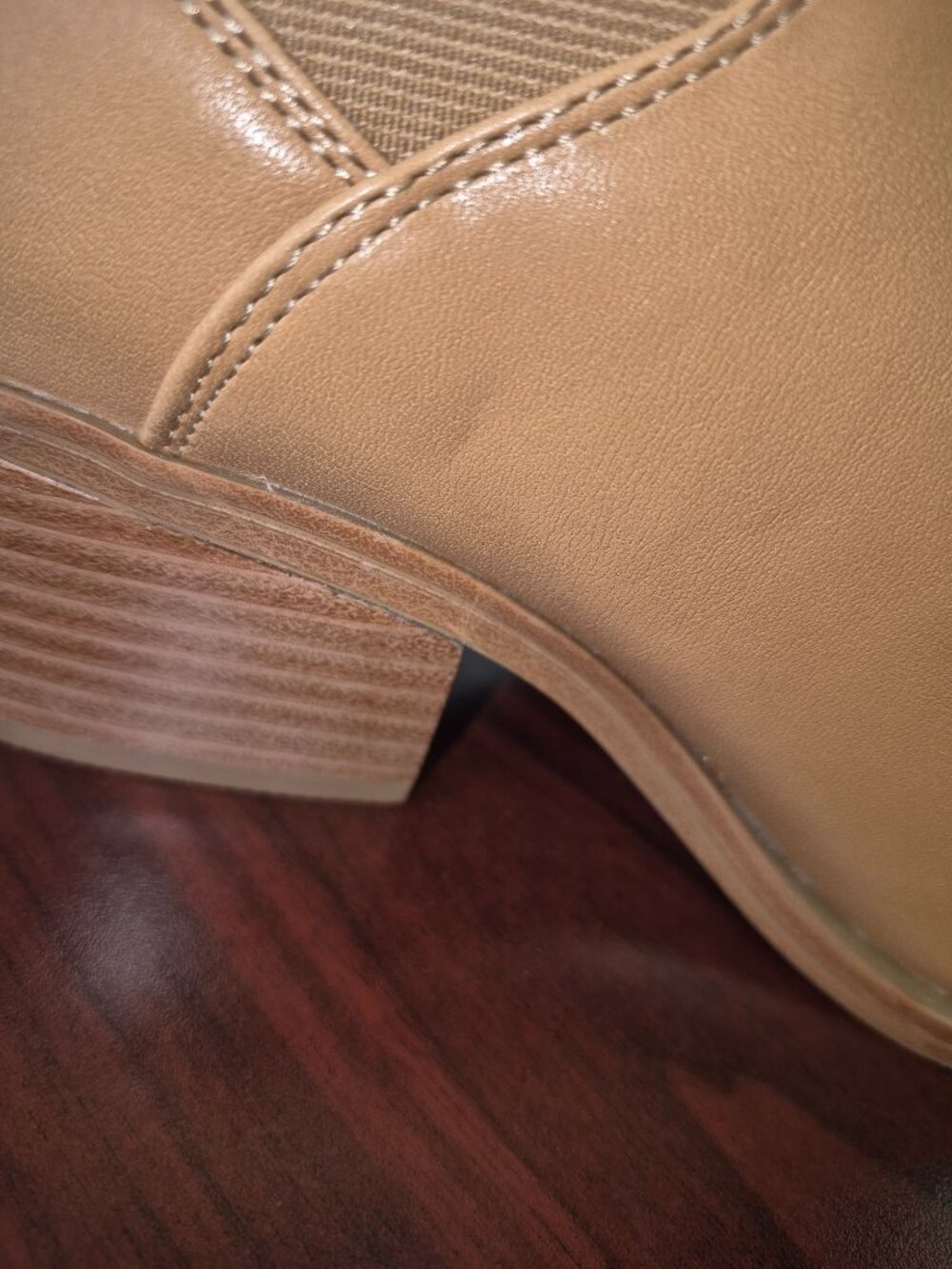 Universal Thread Women's Rosemary Chelsea Boots Size 7.5 Faux Leather Carmel Col - Picture 9 of 10